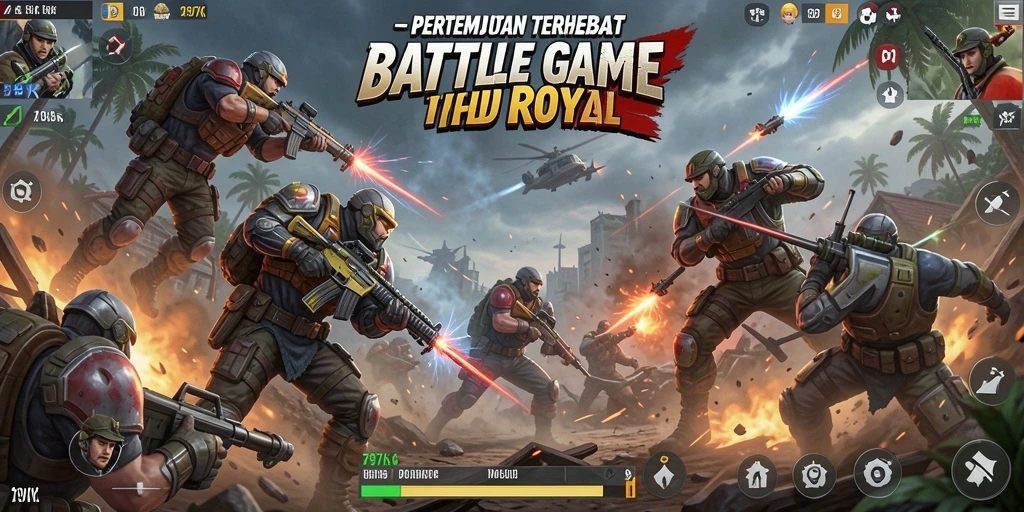 Tampilan gameplay seru dari 797K dalam pertempuran Battle Royale.