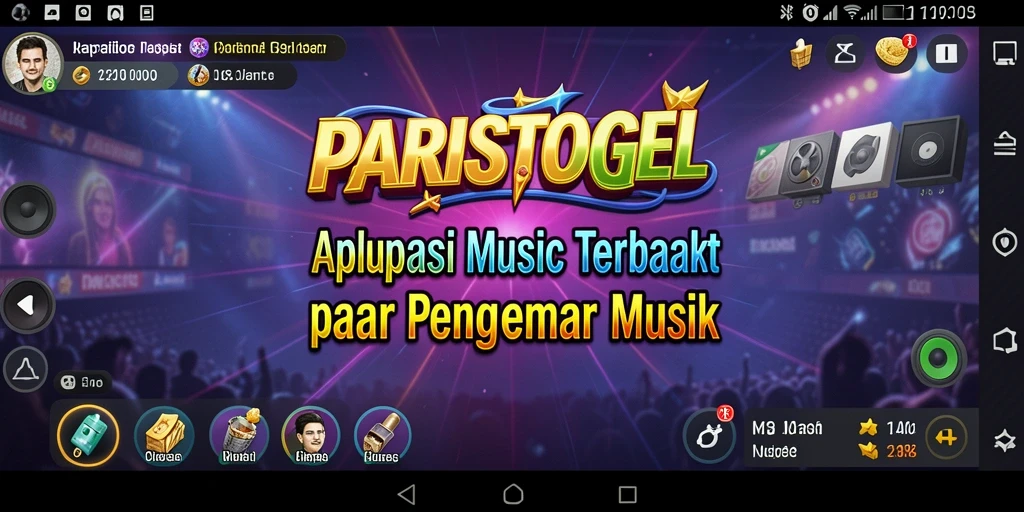 Tangkapan layar PARISTOGEL menampilkan gameplay musik yang interaktif dan menarik.