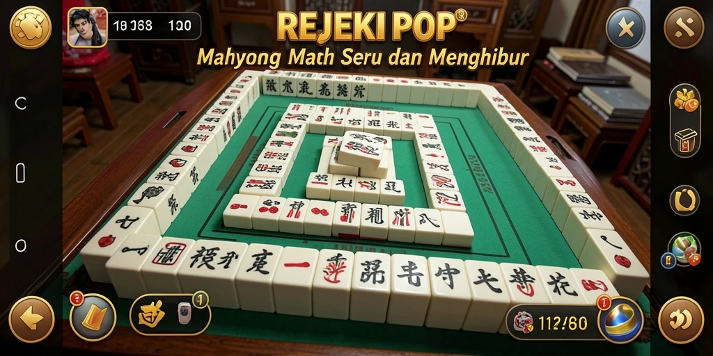 Menampilkan gameplay menarik dari game Mahjong REJEKIPOP.