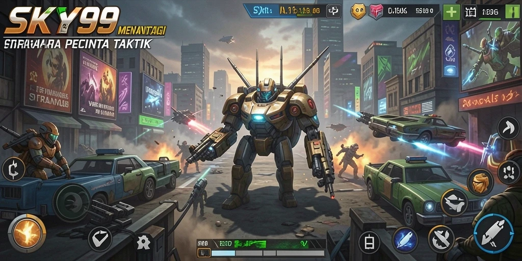 Tampilan gameplay strategis di SKY99 yang menarik dan menantang.