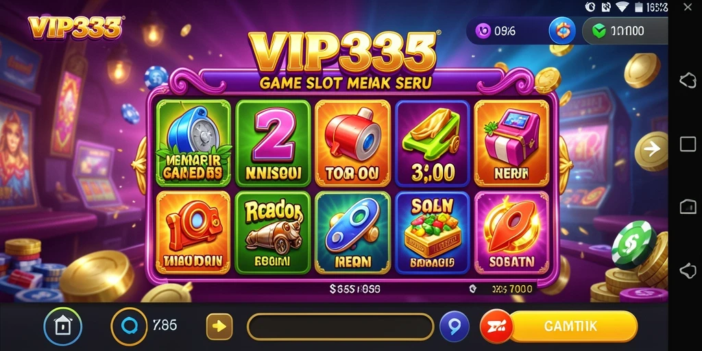 Tampilan menarik dan interaktif dari gameplay Slot VIP333.