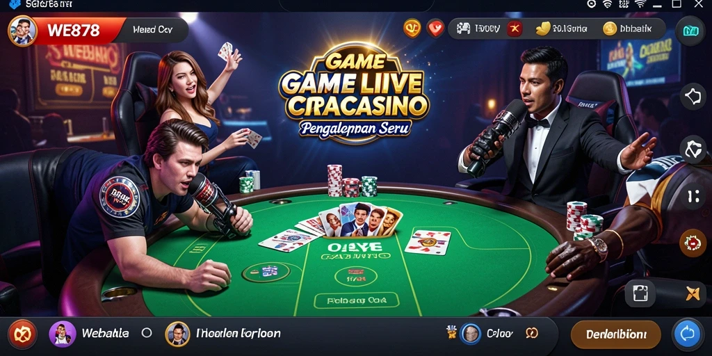 Tampilan gameplay Live Casino yang mendebarkan dan interaktif.