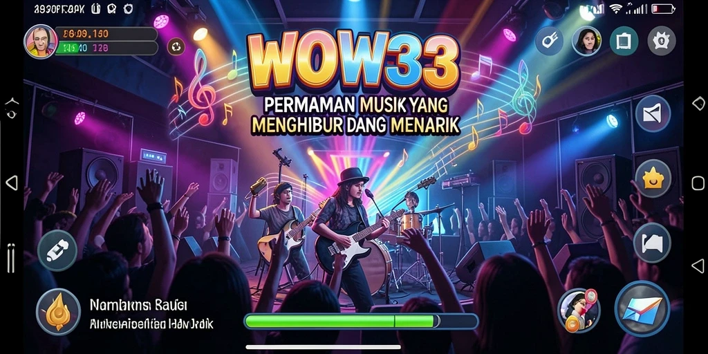 Screenshot utama WOW33 menampilkan gameplay interaktif yang seru.